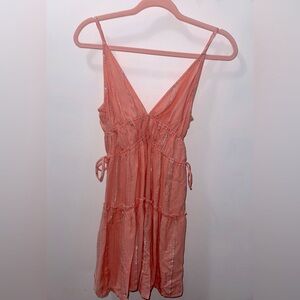 Elegant Coral Midi Dress